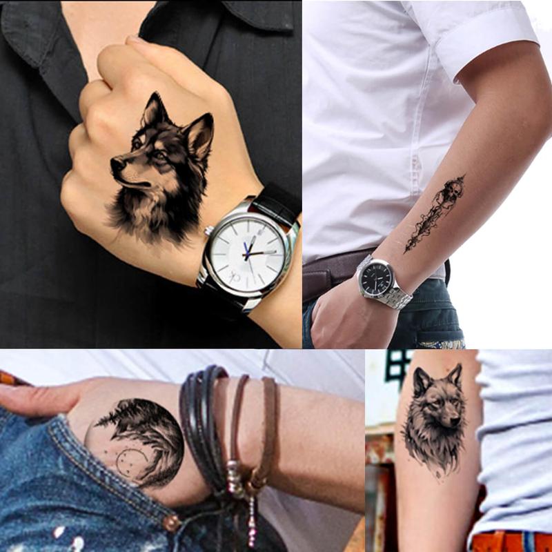 Animal & Flower Pattern Temporary Tattoo Sticker, 44pcs/set Fake Tattoo Sticker, Body Art Sticker for Men & Women