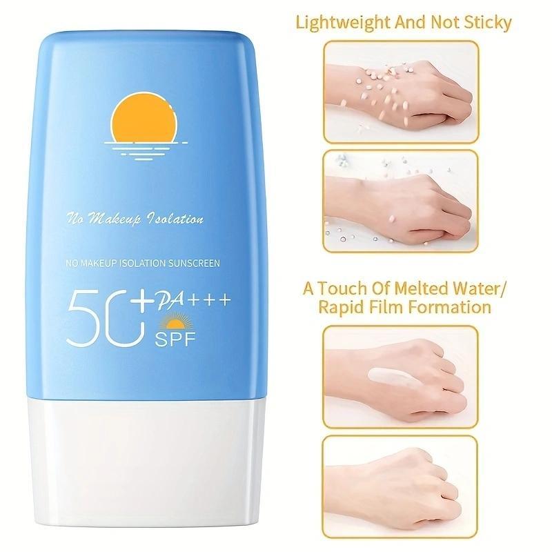 Oil Control Lightweight Sunscreen, UV Protection SPF 50+++?Sunscreen, Sunscreen for Outdoor Daily Use