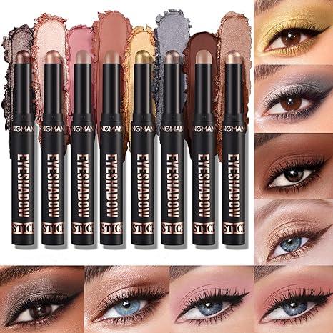 New on shelves, LANGMANNI, eyeshadow Stick, waterproof, long-lasting, smushing eyeshadow, Color changing Makeup Cosmetic