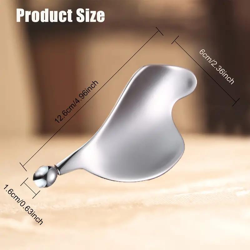 Leaf Shaped Eye Massage Roller, Eye & Facial Metal Gua Sha Board, Facial Massage Tool, Professional Skincare Tools for Women