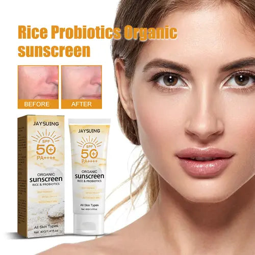 Sunscreen Cream Skin Creams, SPF 60+, Anti-aging, Oil Control,  Probiotic Rice, Not Greasy