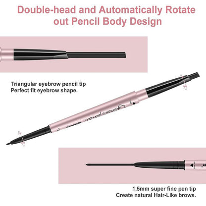 2 In 1 Double-ended Eyebrow Pencil, 1 Count Long Lasting Eyebrow Pencil, Brow Shading & Filling Pencil, Eye Brow Makeup Product