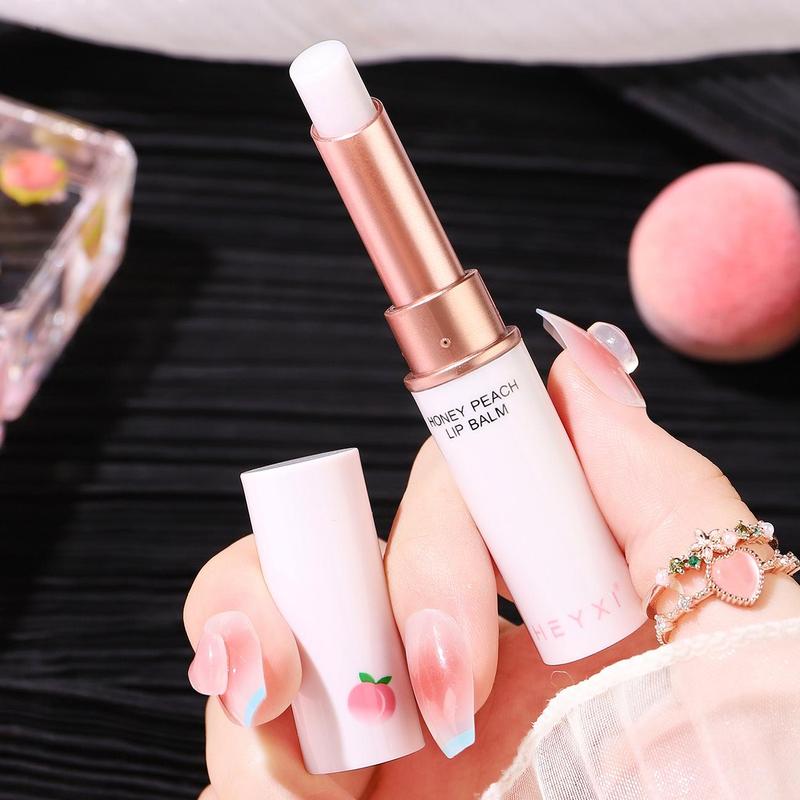 Honey Peach Lip Care Lip Balm, Temperature Color Changing Lip Balm, Moisturizing Lip Mask Lip Gel Lip Moisturizer Comfort Dry Lips, Glossy Lipstick Lip Glaze Stick, Lighter Lipstick