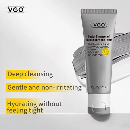 VGO Double Care Facial Cleanser - 50g, Suitable for All Skin Types, Cleanses and Moisturizes for Optimal Skincare-B Cleansing Gentle