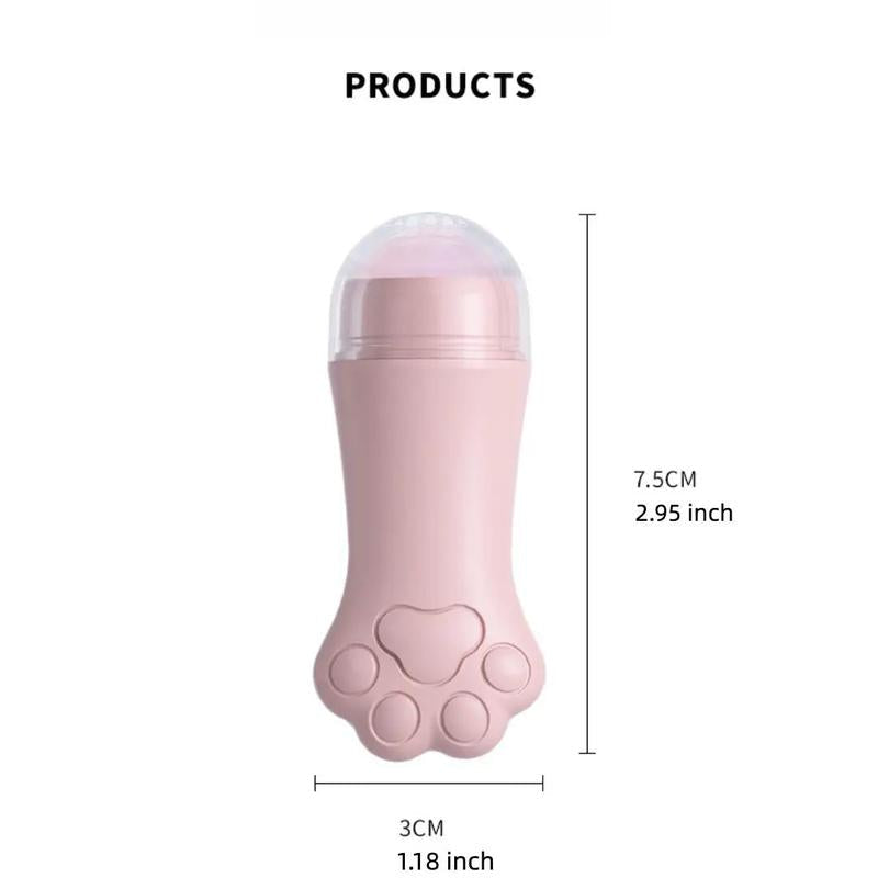 Cat Paw Design Oil Absorbing Roller, Portable Facial Rolling Ball Stick, Skincare Tools for Women