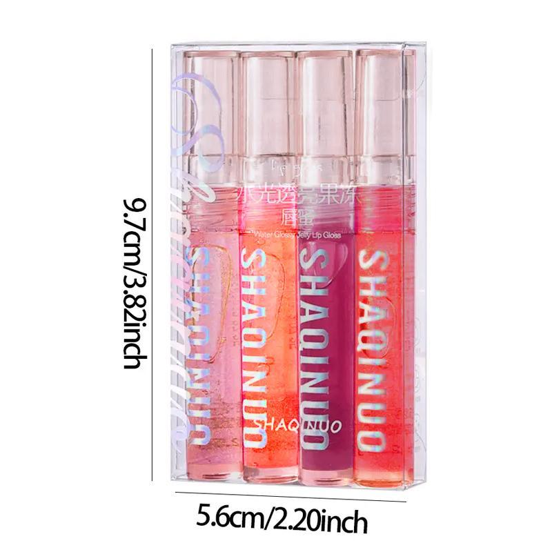 4pcs/set Hydrating Lip Oil, Glossy Lip Glaze Stick, Plumping Lip Oil Juicy Lipstick For All Occasions Makeup, Girls And Women