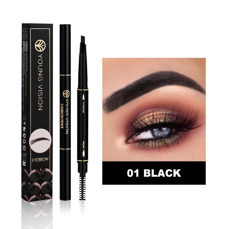 Double-ended Eyebrow Pencil with Eyebrow Brush, 1 Count Long Lasting Eyebrow Pencil, Brow Styling Brush, Brow Shading & Filling Pencil, Eye Brow Makeup Products