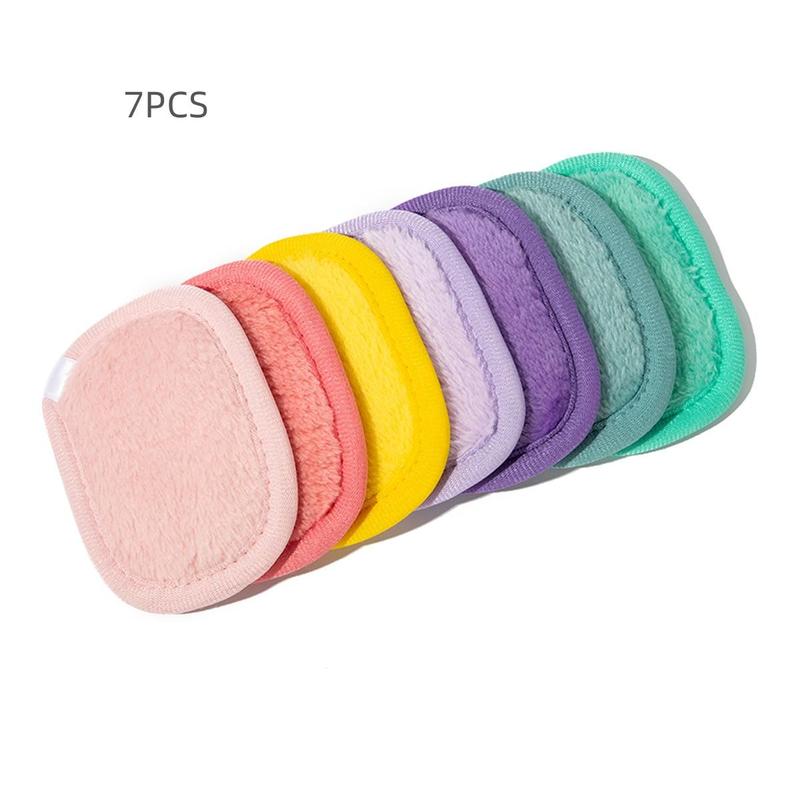 Reusable Skincare Facial Cleansing Puff Gift, Summer?Comfort Soft Flannel Makeup Remover Pads, Makeup Remover Puff, Multicolor Daily Skincare Tools