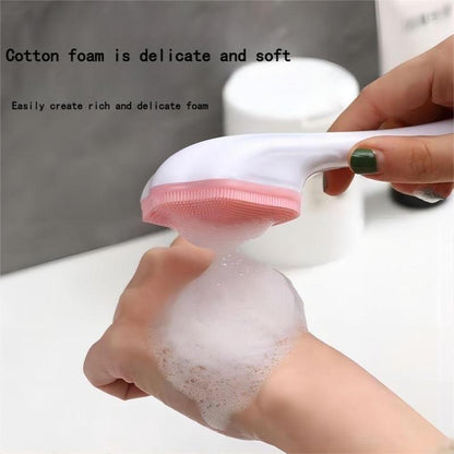 Long Handle Cat Claw Shaped Facial Cleansing Brush, Silicone Face Scrubber, Deep Cleansing Pores And Dirt Facial Brush