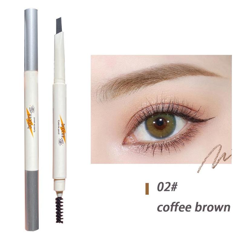 2 In 1 Dual-ended Eyebrow Pencil & Brush, 1 Count Brow Pencil, Eyebrow Makeup Product For Women & Girls