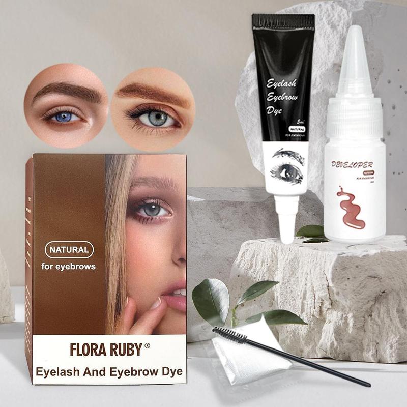 Eyebrow Dye Kit, 1 Set Eyebrow Tinted Cream Eyelash Pomade Cream, Eye Brow and Eye Lash Coloring Cream, Eyebrow Makeup Products