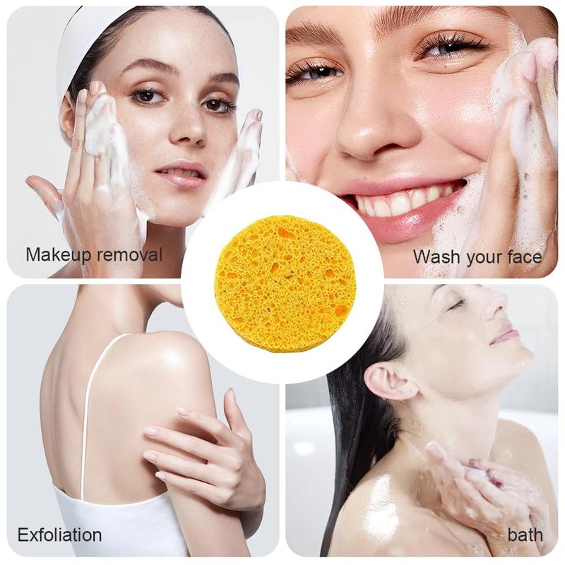 Turmeric Kojic Acid Pads, Compressed Sponges Turmeric Pads For Face, Facial?Skincare?Sponges For Cleansing Exfoliating