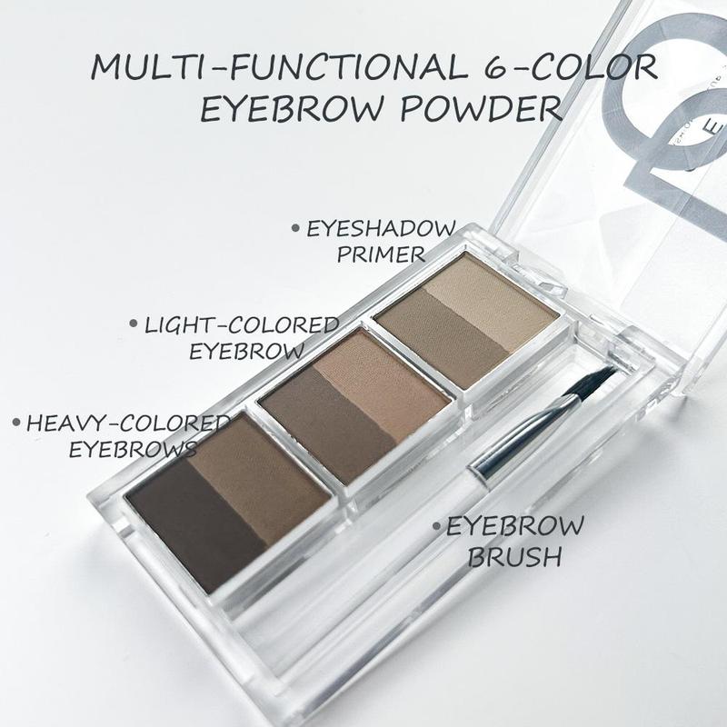 Eyebrow Powder 6-color Eyebrow Palette Beauty Contour Eyebrow Pencil Professional Eye Makeup Eyebrow Filler