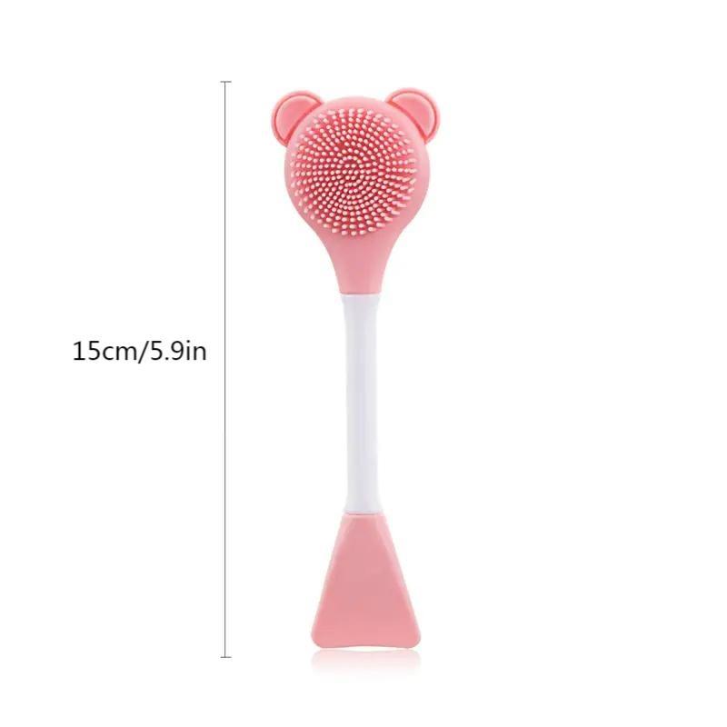 Cute Design Silicone Facial Cleansing Brush, Double-ended Face Mask Brush Applicator, Silicone Facial Pore Cleaner, Skincare Gift