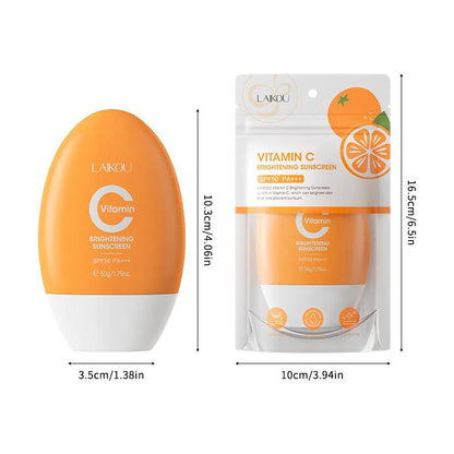 Vitamin C Brightening Sunscreen, Moisturizing Sunscreen, Brightening Sunscreen, Sun Care for Women & Men, Sunscreen with Orange Packaging