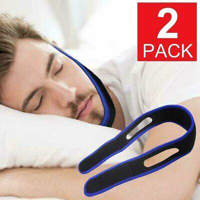 2 x Stop Snoring Chin Strap Anti Snore Sleep Apnea Belt Device Solutions Jaw USA Skincare Adjustable