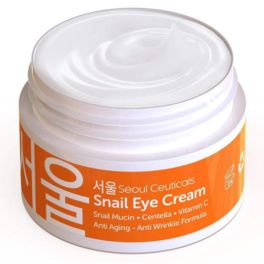 Snail Eye Cream, Korean Skin Care Anti-Aging Wrinkle Repair, 0.5oz - for All Skin Types Mucin Comfort