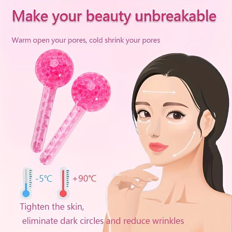 Facial Ice Globes & Gua Sha Board Set, 3pcs/set Ice Roller Facial Massager, Facial Skincare Tool for Women