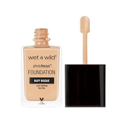 wet n wild Photo Focus Matte Liquid Foundation Buff Bisque, Vegan & Cruelty-Free Concealer Flawless