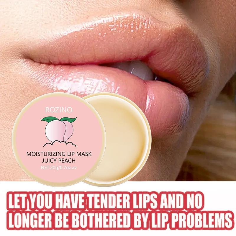 Moisturizing Lip Mask, Honey Peach Lip Oil Film, Exfoliating Anti Drying Lip Care Mask