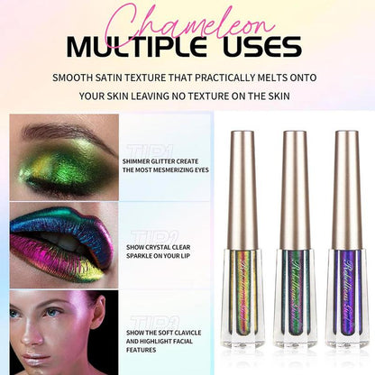 Long Lasting Metallic Liquid Eyeshadow (3pcs), Glitter Eye Shadow, Colorful Eye Makeup Products for Women & Girls