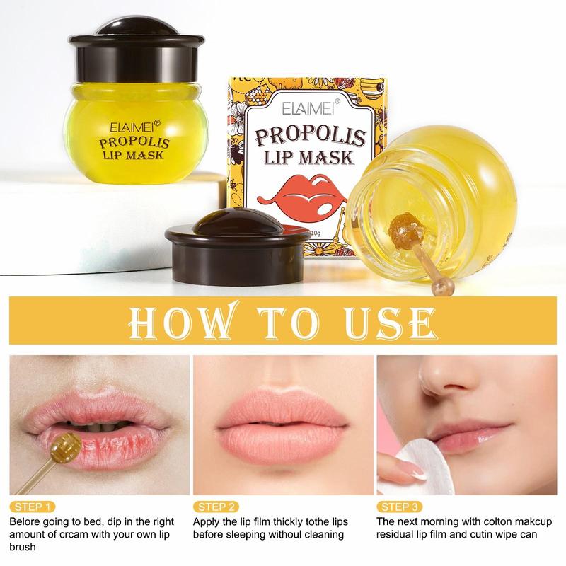 Honey Jar Moisturizing Lip Mask, 1 Box Hydrating Sleeping?Lip Mask, Lip Care Mask, Lip Care Products