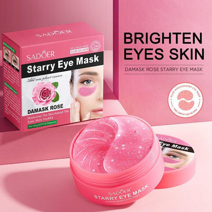 Summer Starry Eye Mask, 60pcs/set Moisturizing & Rejuvenating Eye Mask Reducing Dark Circles Puffiness, Daily Hydrating Soothing Under Eye Patches for Puffy Eyes and Dark Circles, Comfort Under Eye Mask for Dark Circles, Back to School?Skin Care Product