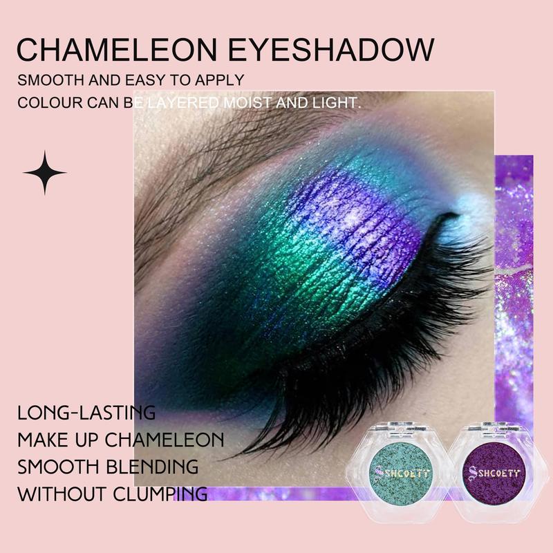 Monochromatic Eyeshadow Palette, Mashed Potato Texture Glitter Eye Shadow Makeup Product, High Pigmented Blendable Eyeshadow Powder Eye Makeup Product