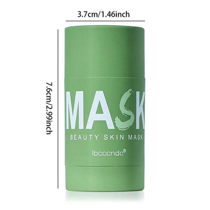 Green Tea Essence Mud Mask Stick, 1 Count Blackhead Reduction Nourishing Solid Face Mask, Oil Control Mask Stick