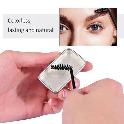 Long Lasting Clear Eyebrow Wax with Eyebrow Brush, Natural Look Eyebrow Styling Wax, Lightweight Eyebrow Setting Gel, Eyebrow Primer?Makeup?Set for Women