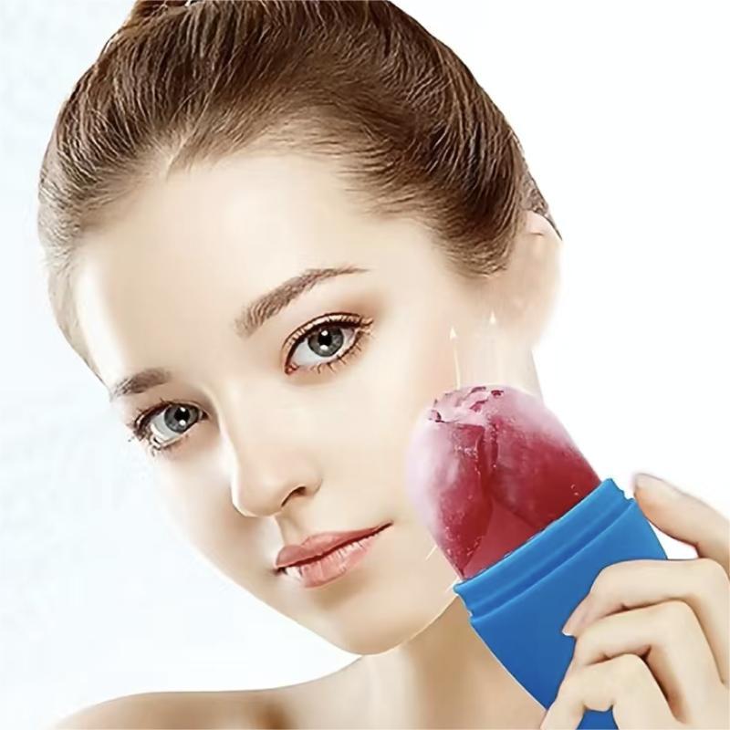 Rose Shaped Silicone Ice Mold, Face Massage Ice Compress Roller Tube Ice Molds