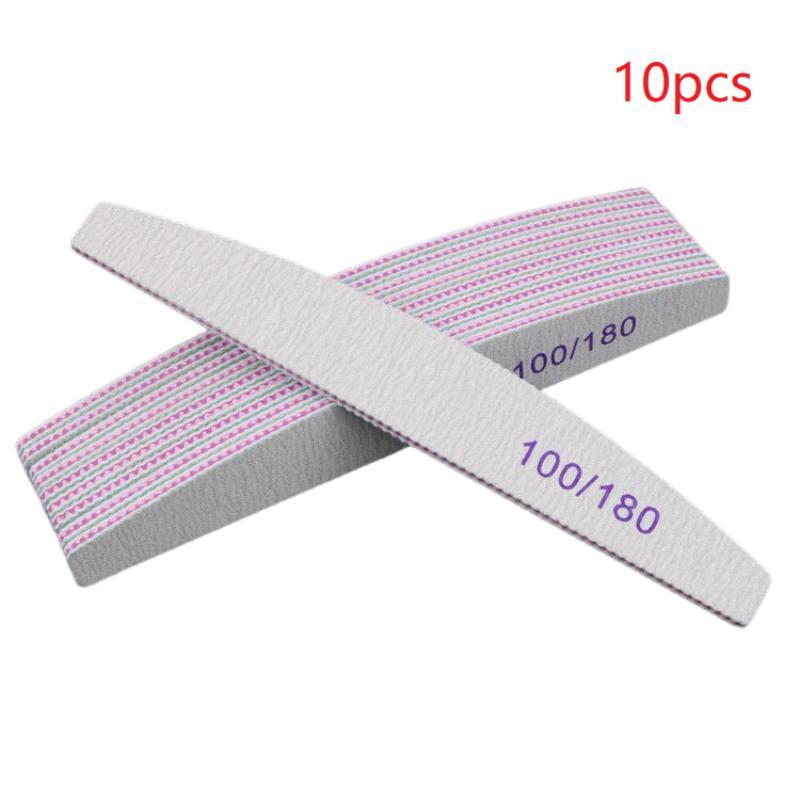 Double-sided Nail File, 10pcs/set Portable Nail File Kit, Professional Manicure Tool for Women & Girls