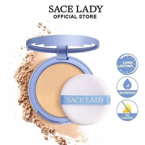 VAV LADY Oil Control Face Powder Waterproof Setting Powder Matte Face Makeup With Puff 0.35Oz