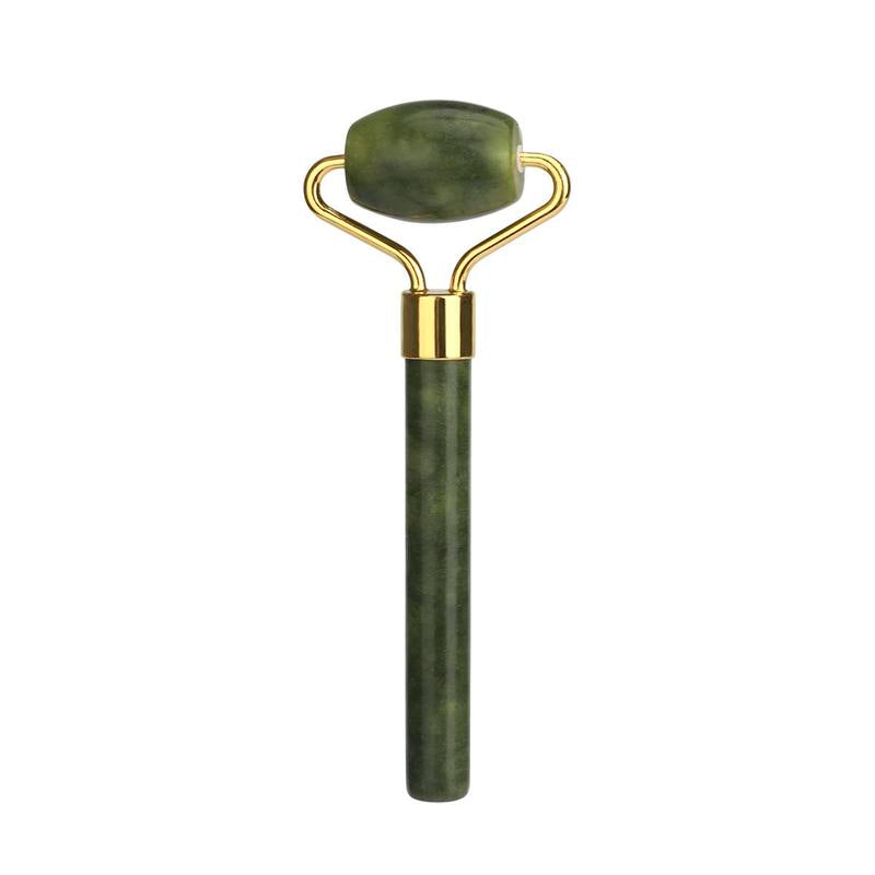 Natural Jade Facial Massage Roller (1 Piece), Mini Portable Face Massage Tool for Skin Care