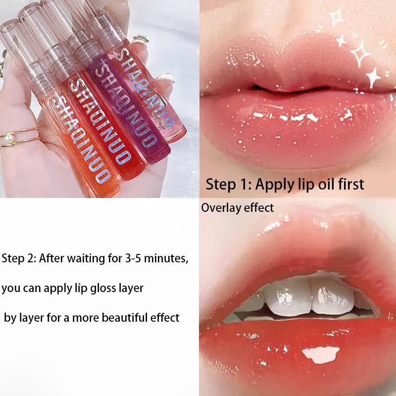 4pcs/set Hydrating Lip Oil, Glossy Lip Glaze Stick, Plumping Lip Oil Juicy Lipstick For All Occasions Makeup, Girls And Women