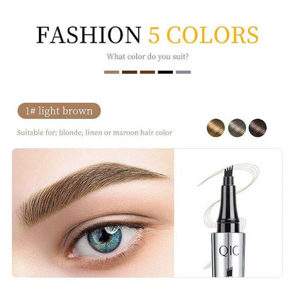 4-Tip Liquid Eyebrow Pencil, Long Lasting Brow Styling Pen, Brow Shading & Filling Pencil, Brow Brush Makeup Tool, Makeup Products