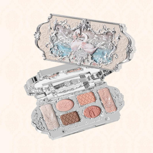 Flower Knows Swan Ballet Collection Six-Color Makeup Palette - 01 White Swan