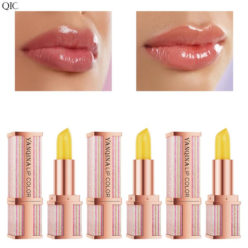 Glitter Lipstick (1 Piece), Magic Temperature Color Changing Lip Gloss, Hydrating Lip Balm, Suitable for All Occasions Lip Makeup