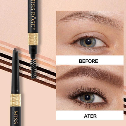 Waterproof Eyebrow Pencil (12pcs/set), Easy Coloring Eye Brow Pen Including 4 Colors, Lightweight Brow Shading & Filling Pencil for Daily Makeup