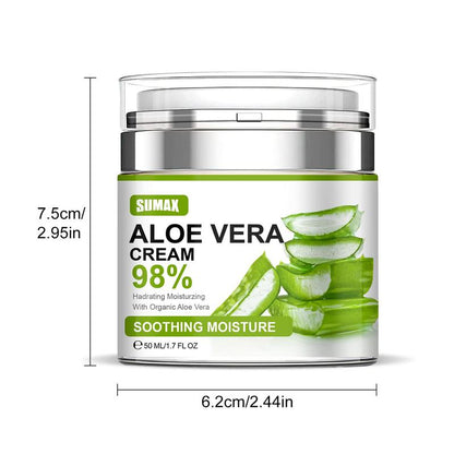 50ml Aloe Vera Moisturizing Cream, Hydrating Nourishing Skin Care Cream, Spring Deep Nourishing Comfort Skin Cream for All Skin Types, Summer Skin Care Products