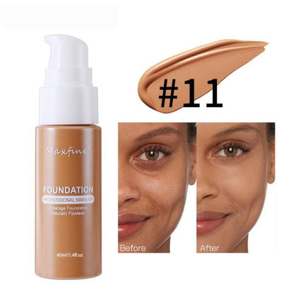 Long-lasting Matte Liquid Foundation & Concealer Set, 1 Count Hydrate Foundation & 2 Counts Lightweight Concealer, Facial Makeup Set