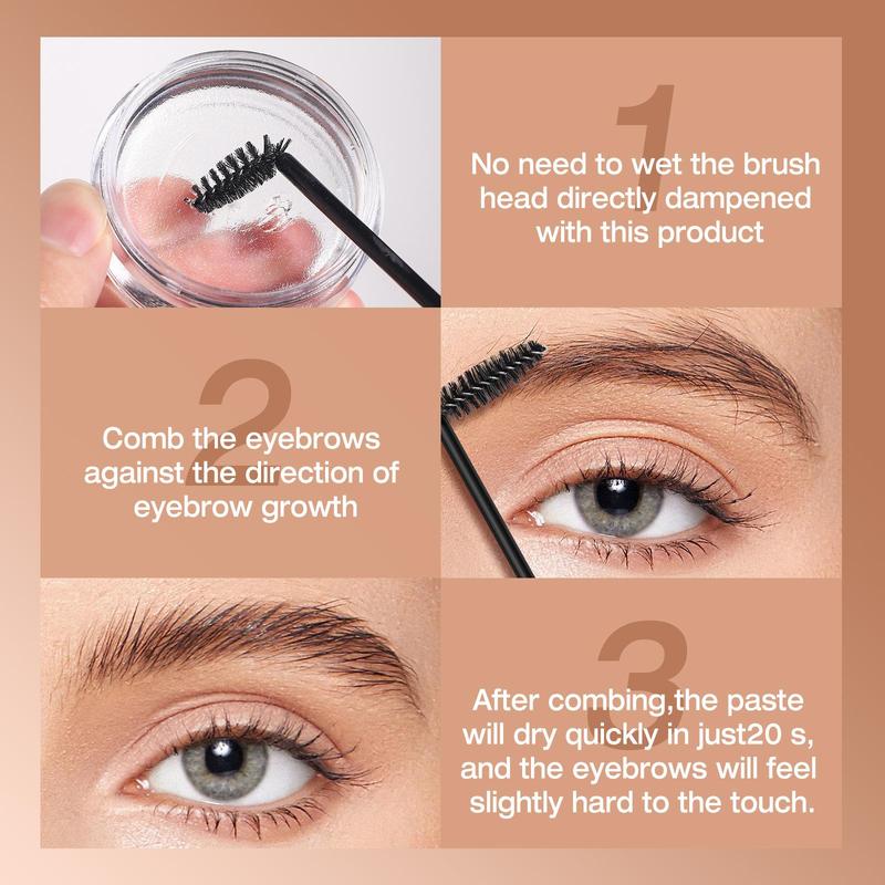 Long Lasting Eyebrow Gel, 1 Box Waterproof Eyebrow Setting Cream, Eyebrow Makeup Tool for Women