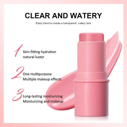 Long Lasting Blush Stick, Natural Look Blush for Daily Makeup, Lightweight Blush, Soft Color Shadow, Suitable for Women and Girls