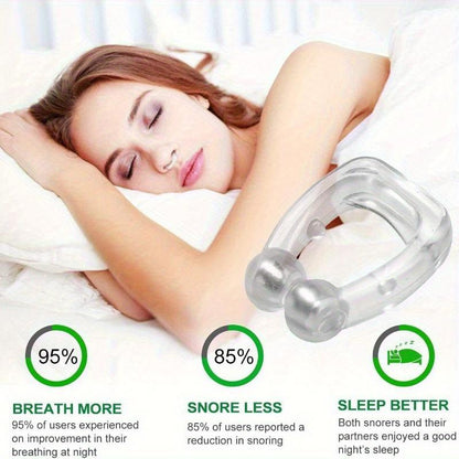 Triangle Anti-snoring Facial Strap & Nose Clip Set, 1 Count Adjustable Breathable Chin Strap & 2 Counts Anti-snoring Nose Clip, Sleep Products