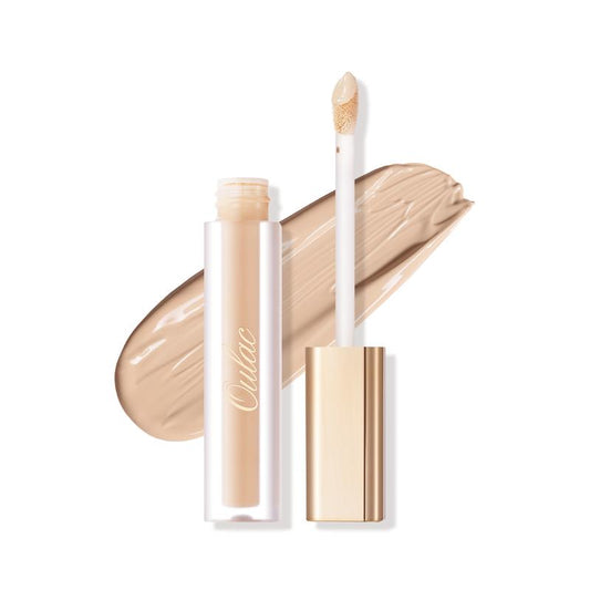 Oulac Liquid Concealer Make Up For Dark Spots, Under Eye Circles, Blemishes With Hydrating Smooth Formula Lightweight Texture Easy to Spread No-Greasy Buildable High Coverag,Non-Sticky Skin Feel Quick DryW1 Porcelain