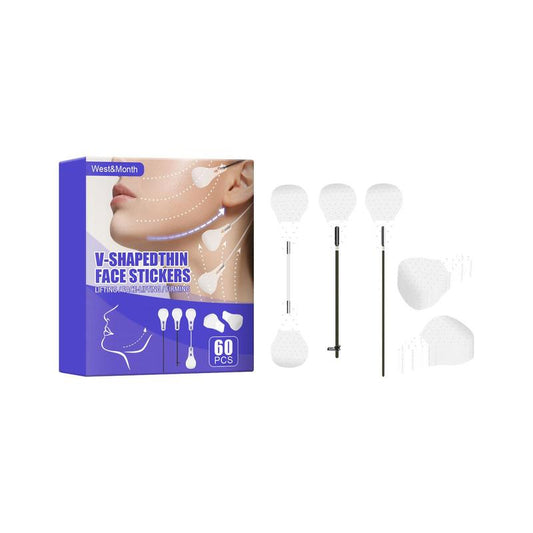 V-shaped Face Skin Lifting Sticker, 60pcs/box Face Skin Lifting and Firming Sticker, Face Skin Care Tool for Women & Men