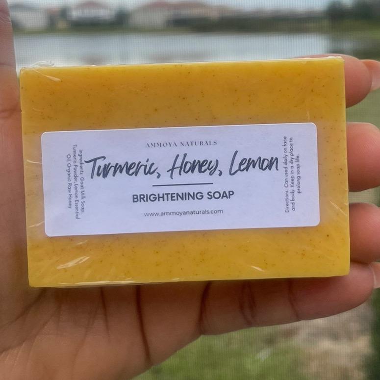 Lemon, Turmeric and Honey Skin Soap Sensitive Skin Hydrating All Skin Types Oil Control Body Care Body Wash Cleansing Daily Gentle Skin Care Skin Repair Comfort Cleanser Moisture Moisturize Moisturizer