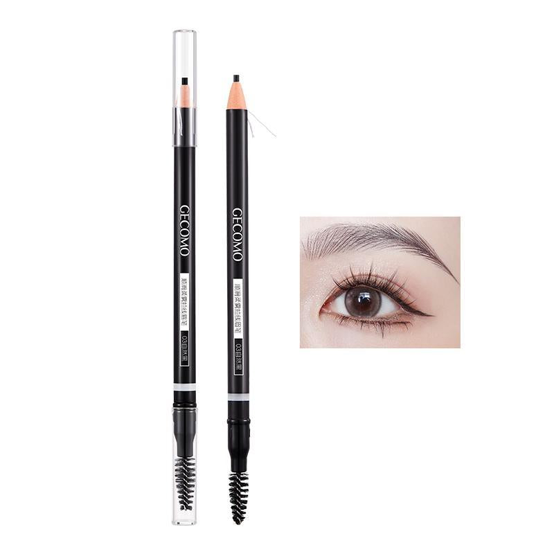 Double-ended Eyebrow Pencil, 1 Count Waterproof Long Lasting Tear Thread Eyebrow Pen, Eye Makeup Products