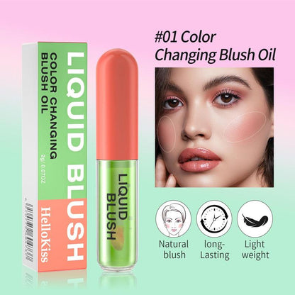 Color Changing Blush Oil, 3pcs/set Long Lasting Blush for Beginners, Moisturizing and Maintenance, Brightening Skin Tone