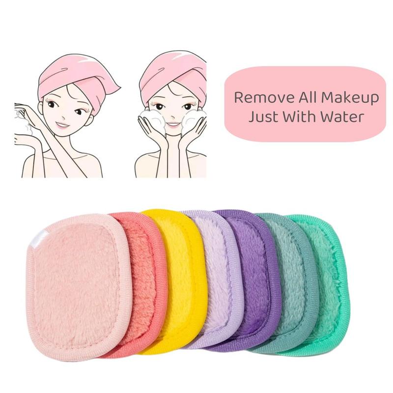 Reusable Skincare Facial Cleansing Puff Gift, Summer?Comfort Soft Flannel Makeup Remover Pads, Makeup Remover Puff, Multicolor Daily Skincare Tools